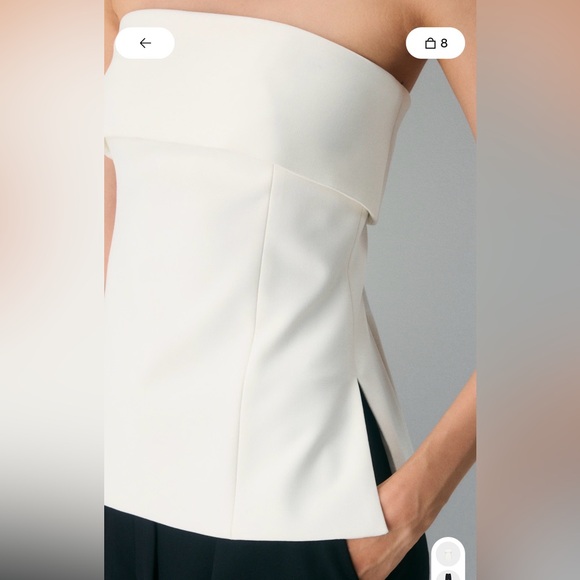 NEW Aritzia Element Tube Top - (Re)ssential - Light Birch strapless shirt 8 - Picture 9 of 17